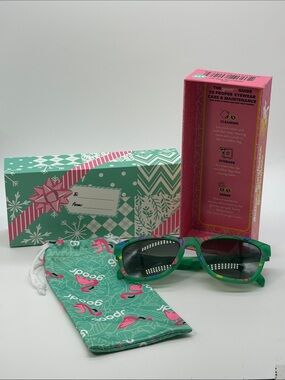 Goodr Polarized Sunglasses in High Voltage Holiday Cheer Pattern NWT